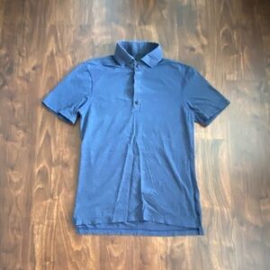 Lululemon Post Practice Polo Heathered Inkwell S